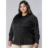 Oxolloxo Plus Size Relaxed Spread Collar Casual Shirt