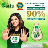 Dabur Vatika Enriched Coconut Hair Oil - 300ml | For Strong, Thick & Shiny Hair | Clinically Tested to Reduce 90% Hairfall in 4 Weeks | Prevents Dull & Damaged Hair | Enriched with 10 Herbs 20% off