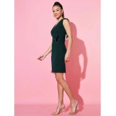 Addyvero Cotton Blend Solid Above Knee Womens Bodycon Dress - Green ( Pack of 1 ) - None