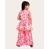 Girls Ethnic Readymade Suit Sleeveless Top Kurta with Palazzo Pant Traditional Clothing Set for Kids-Pink / 3 Years-4 Years