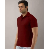 SKYRISE - Maroon Cotton Blend Slim Fit Men's Polo T Shirt ( Pack of 1 ) - None