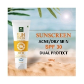 Organic Harvest Sunscreen SPF 30 Oily with Blue Light Technology, Protects From Harmful UVA & UVB Rays, PA+++, Hydrates & Nourished Skin - 100gm