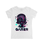 Gamer Girl Tshirt-10-11 Years / White