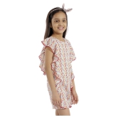 Kids Cave - Off White Crepe Girls Jumpsuit ( Pack of 1 ) - None