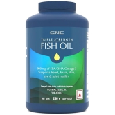 GNC Triple Strength Fish Oil Omega 3 Capsules for Men & Women- 240 Softgels