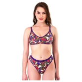 TCG Purple Cotton Bra & Panty Set - 40