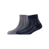 Men Pack Of 2 Patterned Cotton Ankle Length Socks