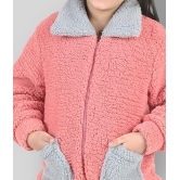 Naughty Ninos Girls Pink Front Zippered Sherpa Jacket - None