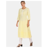 Anahi - Yellow Cotton Women's Flared Kurti ( Pack of 1 ) - XXL