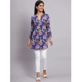 Tissu Rayon Printed Straight Womens Kurti - Purple ( Pack of 1 ) - None