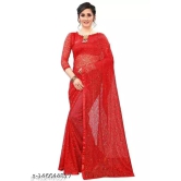 Red Embroided Saree