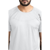 Solid Men Round Neck with Cool Rush Technology Men Solid Round Neck Polyester White T-Shirt