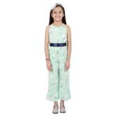 Kids Cave - Light Green Rayon Girls Jumpsuit ( Pack of 1 ) - None