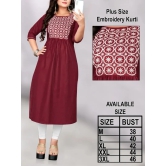 Fancy Cotton Kurti for Women-3XL / Maroon