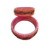 Pink and Green Bangle Set Of 2