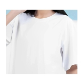 AKTIF White Cotton Blend Womens T-Shirt ( Pack of 1 ) - None