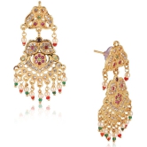 Gilher Present Beautiful Real look Traditional Jadau Earrings for Women And Girl. - Golden