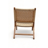 Orchid Homez Hand Woven Lounge Chair Solid Wood Outdoor Chair (Natural, Pre-Assembled) (Off- White)