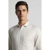 Men Cream Regular Fit Formal Full Sleeves Formal Shirt