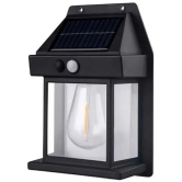 MAGNIQUE Solar Wall Lantern with 3 Modes & Motion Sensor, Waterproof Exterior Lighting with Clear Panel Premium Lamps (Pack of 1)\n - Assorted