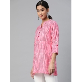 SVARCHI - Pink Cotton Women's Straight Kurti ( Pack of 1 ) - None