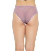 Clovia Purple Lace Solid Womens Thongs ( Pack of 1 ) - None