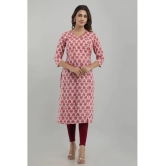 Frionkandy - Red Cotton Womens Straight Kurti ( Pack of 1 ) - None