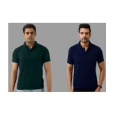 SKYRISE - Multicolor Cotton Blend Slim Fit Men's Polo T Shirt ( Pack of 2 ) - None