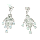 Stunning Cubic Zirconia Chandelier Earrings