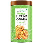 NourishVitals Sugar Free Almond Cookies, No Added Sugar, Heavenly Bites, Source of Protein, Crunchy Delights, Genius Snack, 120g