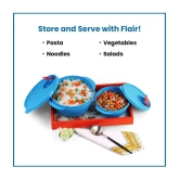 Oliveware Plastic Blue Food Container ( Set of 2 ) - Blue