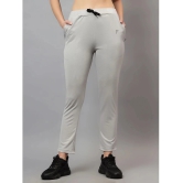 Diaz Light Grey Lycra Womens Gym Trackpants ( Pack of 1 ) - None