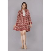 HIGHLIGHT FASHION EXPORT - Rust Cotton Womens Ethnic Tunic ( Pack of 1 ) - None