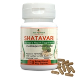 Shatavari Vegan Capsule 10:1 Root Extract | Support Women's Wellness, Hormonal Balance, managing stress, Boost Immune system & Good Digestion.