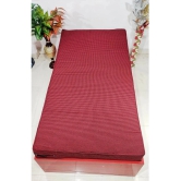 Abhikram Red Cotton Mattress Cover - Double