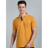 Lux Cozi - Mustard Cotton Regular Fit Mens Polo T Shirt ( Pack of 1 ) - None