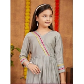 Aarika Girls Silk Patiala Kurta Set ( Pack of 1 , Grey ) - None