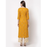 Kbz Yellow Rayon Straight Kurti - Single - None