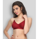 Clovia Pack of 1 Poly Cotton Non Padded Womens Push Up Bra ( Maroon ) - 32B