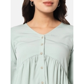 ALL WAYS YOU Women Top Crepe fabric  Green XS