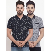 Wild West - Multicolor Cotton Blend Regular Fit Mens Polo T Shirt ( Pack of 2 ) - None