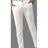 HALOGEN - White Cotton Lycra Skinny - Fit Men''s Chinos ( Pack of 1 ) - None