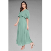 JASH CREATION - Mint Green Georgette Womens Gown ( Pack of 1 ) - None