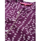 Varanga Cotton Printed Straight Womens Kurti - Purple ( Pack of 1 ) - None