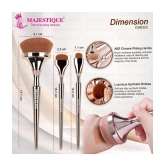 MAJESTIQUE MAJESTIQUE MAKEUP BRUSH Synthetic Contouring,Blending,Dust off Powder 40 g 3 Pcs