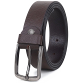 Loopa - Brown Leather Mens Formal Belt ( Pack of 1 ) - None