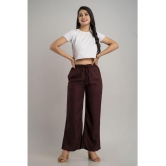 MAUKA - Brown Rayon Wide leg Womens Palazzos ( Pack of 1 ) - None