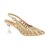 Shoetopia Gold Women''s Sandal Heels - None