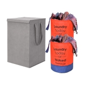 HOMETALES Grey Laundry Bag