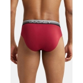 Jockey US07 Men Super Combed Cotton Elastane Solid Brief with Ultrasoft Waistband - Red Pepper - None